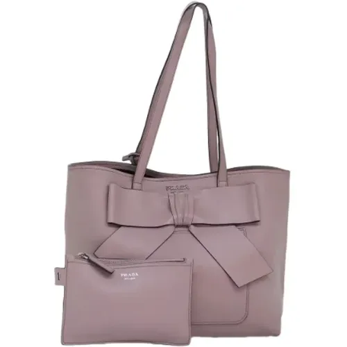 Pre-owned Tote Bags, female, , Size: ONE SIZE Pre-owned Leather totes - Prada Vintage - Modalova