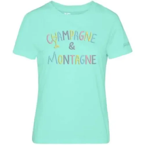 T-Shirts, female, , Size: L Short Sleeve T-shirt Champagne & Mountain Various Colors - MC2 Saint Barth - Modalova