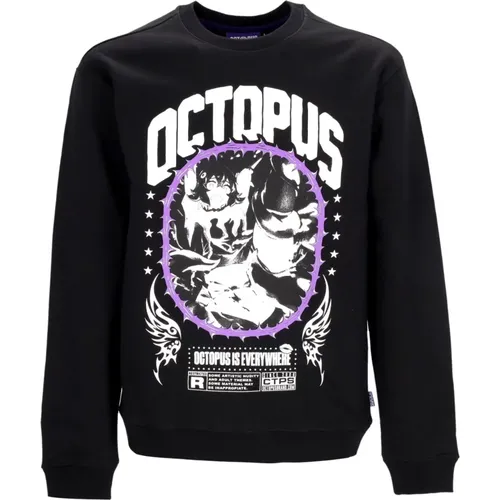 Sweatshirts, male, , Size: M Crewneck Sweatshirt with Thorns - Octopus - Modalova