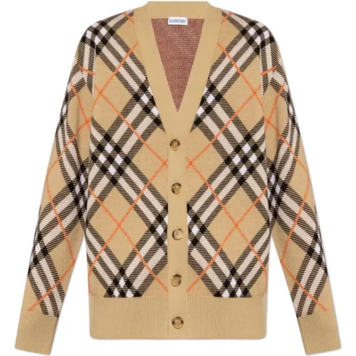 Cardigans, male, , Size: L Woolen cardigan - Burberry - Modalova