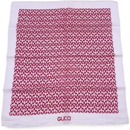 Pre-owned Scarves, female, , Size: ONE SIZE Pre-owned Cotton scarves - Gucci Vintage - Modalova