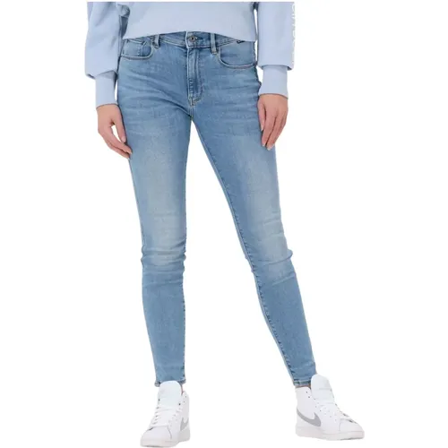 Skinny Jeans 3301 Damen Hellblau , Damen, Größe: W25 L30 - G-Star - Modalova