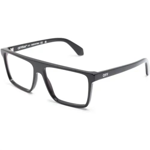 Schwarze Optische Brille Stilvoll Für Den Alltag , unisex, Größe: 58 MM - Off White - Modalova