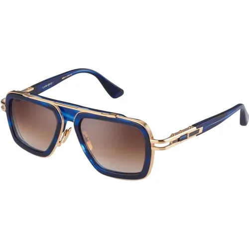 Sunglasses, male, , Size: 54 MM Blue Swirl Gold Sunglasses - Dita - Modalova