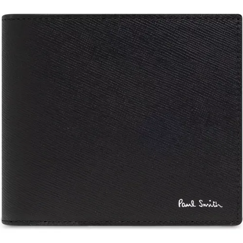 Wallets & Cardholders, male, , Size: ONE SIZE Leather wallet with logo - Paul Smith - Modalova