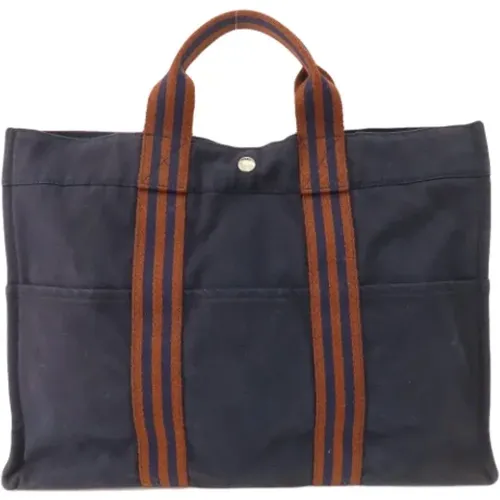 Pre-owned Tote Bags, female, , Size: ONE SIZE Pre-owned Canvas handbags - Hermès Vintage - Modalova