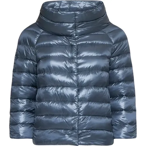 Quilted Short Down Jacket , female, Sizes: M - Herno - Modalova