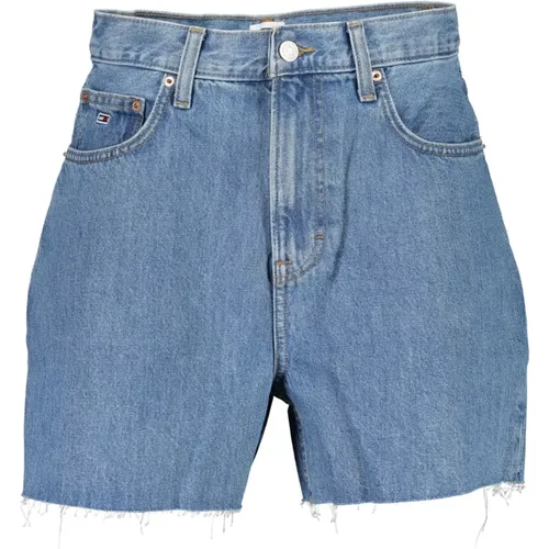 Denim Hot Pant Fringed Shorts , Damen, Größe: W25 - Tommy Hilfiger - Modalova