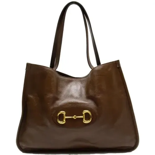 Pre-owned Tote Bags, female, , Size: ONE SIZE Pre-owned Leather gucci-bags - Gucci Vintage - Modalova