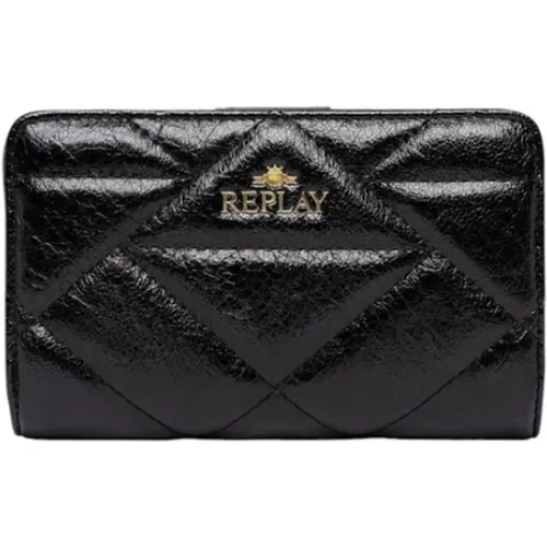 Wallets & Cardholders, female, , Size: ONE SIZE Foldover Wallet - Replay - Modalova