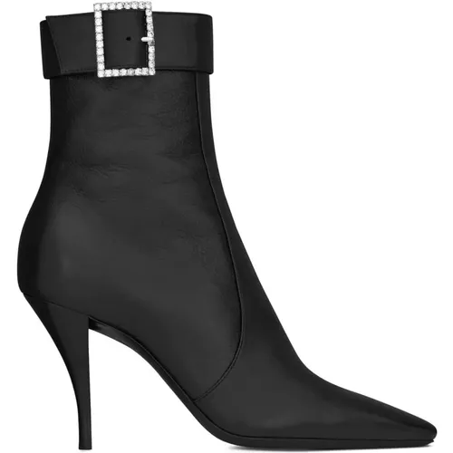 Claude Rhinestone Ankle Boots , female, Sizes: 3 UK, 7 UK, 5 1/2 UK, 3 1/2 UK - Saint Laurent - Modalova