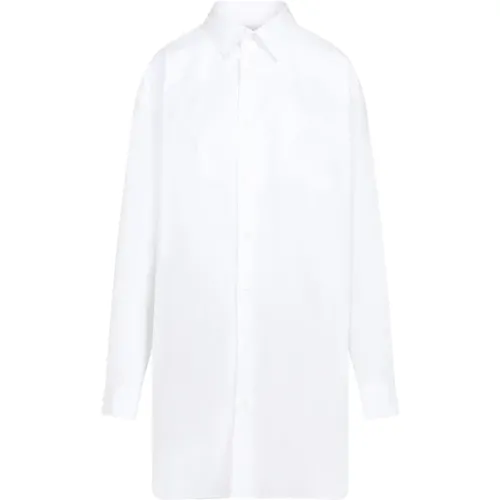 Cotton Shirt with Pointed Collar , female, Sizes: XS, 2XS - Maison Margiela - Modalova