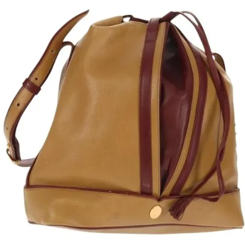 Pre-owned Bucket Bags, female, , Size: ONE SIZE Pre-owned Leather Bucket Bag - Cartier Vintage - Modalova