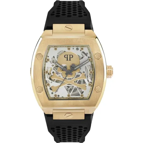 Watches, male, , Size: ONE SIZE Automatic Men's Watch The $keleton Gold Rush - Philipp Plein - Modalova