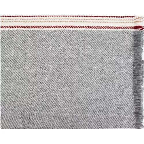 Grigio Rosso Grigio Chiaro Sabbia Cashmere Scarf Aw23 , male, Sizes: ONE SIZE - BRUNELLO CUCINELLI - Modalova