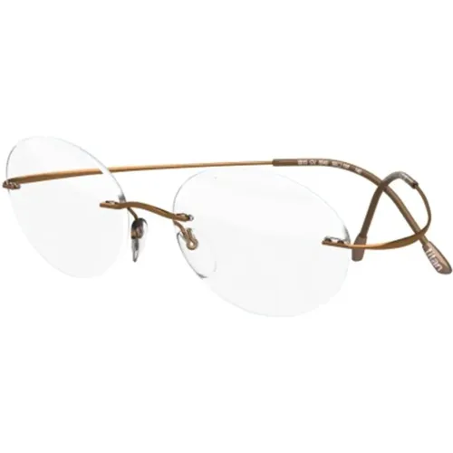 Transparent Weiß/Braun Brillengestelle,Grüne Brillengestelle Must Collection - Silhouette - Modalova