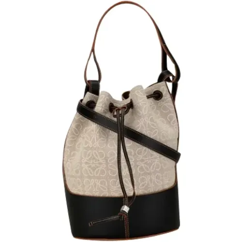 Pre-owned Bucket Bags, female, , Size: ONE SIZE Pre-owned Canvas handbags - Loewe Pre-owned - Modalova