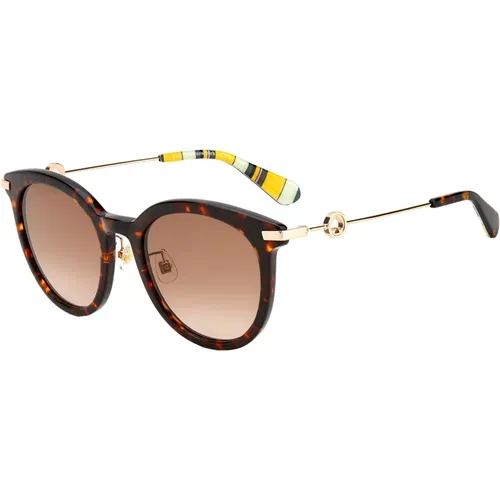 Sunglasses, female, , Size: 53 MM Stylish Havana Sunglasses Shaded - Kate Spade - Modalova