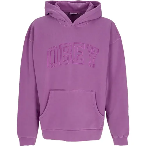 Hoodies, male, , Size: S Heavy Hoodie with Kangaroo Pocket - Obey - Modalova