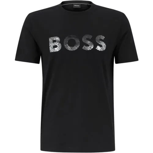 T-Shirts , male, Sizes: 2XL, 3XL, XL, L, M - Hugo Boss - Modalova
