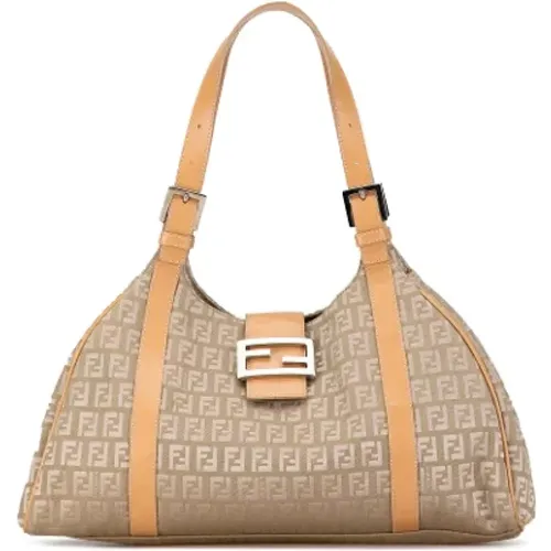 Pre-owned Tote Bags, female, , Size: ONE SIZE Pre-owned Canvas shoulder-bags - Fendi Vintage - Modalova