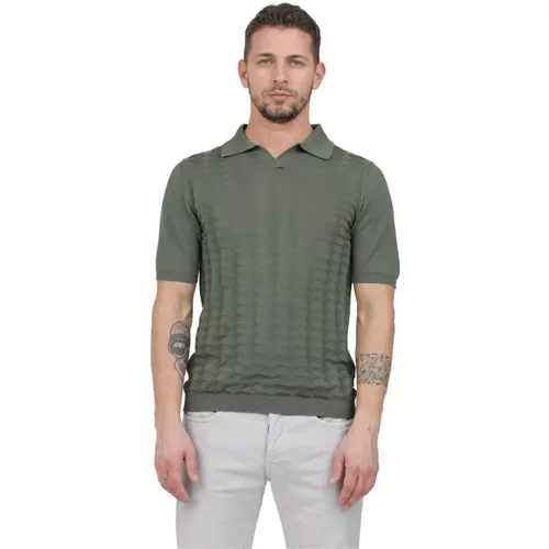 Hexagon Knit Polo Shirt , male, Sizes: XL - Irish Crone - Modalova