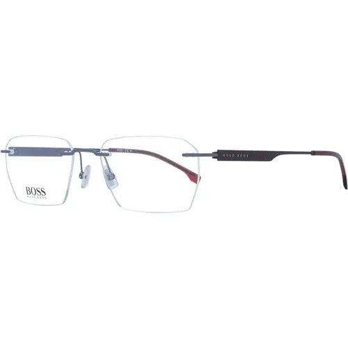 Glasses, male, , Size: ONE SIZE Rectangle Optical Frames with Demo Glasses - Hugo Boss - Modalova