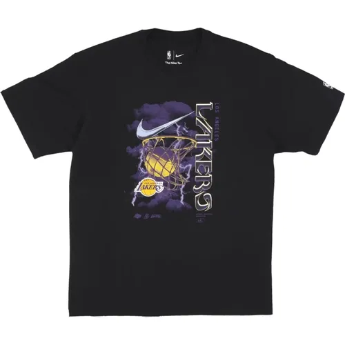 NBA Courtside Tee Loslak Schwarz , Herren, Größe: L - Nike - Modalova