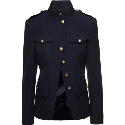 Draped Tailoring Jacket , female, Sizes: M - alexander mcqueen - Modalova