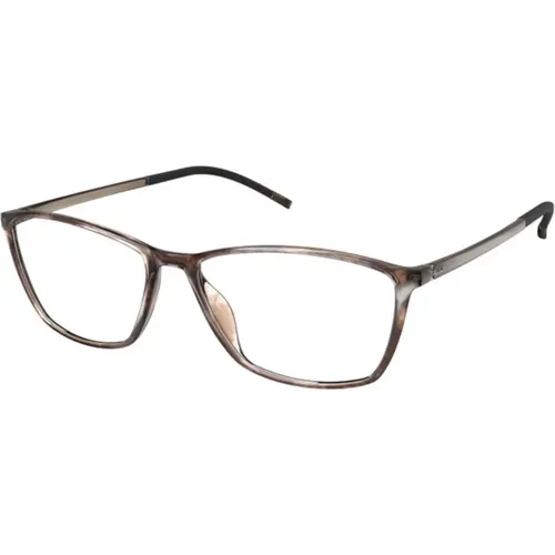 Glasses, female, , Size: 52 MM Illusion Eyewear Frames in Havana Tobacco - Silhouette - Modalova