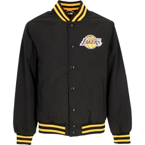 Los Angeles Lakers Bomber Jacket /Gold , male, Sizes: S, M, XL - new era - Modalova