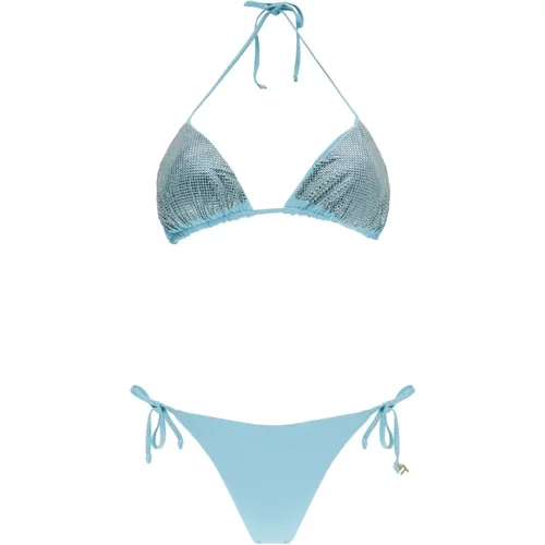 Blaue Meer Kleidung Bikini Rücken Schnürung - Fisico - Modalova