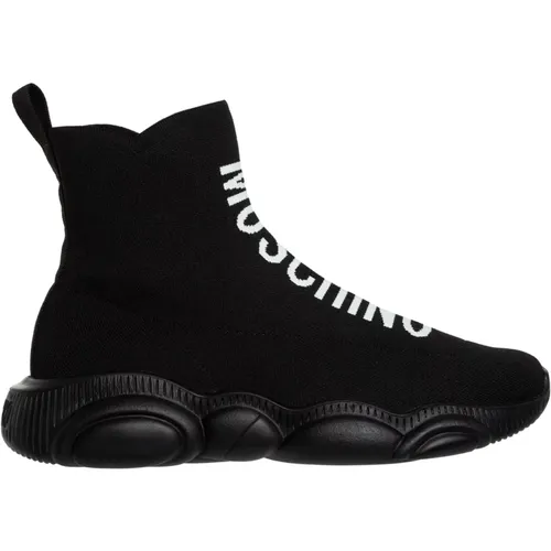 High-top Plain Sneakers , male, Sizes: 7 UK, 10 UK, 9 UK, 8 UK - Moschino - Modalova