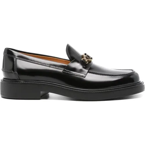 Loafers, female, , Size: 5 US Calf Leather Band Slip-On Shoes - TOD'S - Modalova