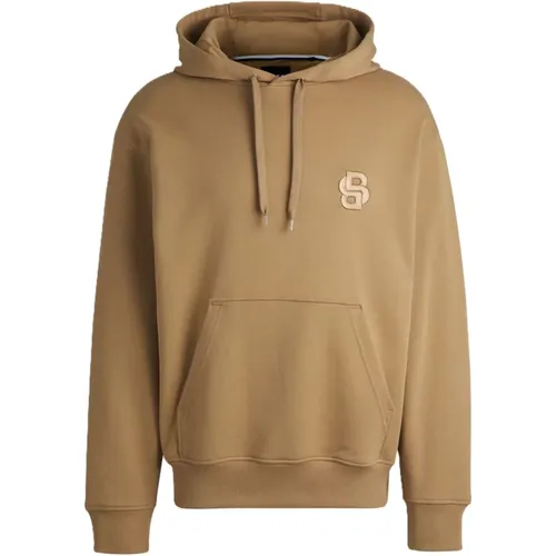 Beiger Hoodie mit Sullivan-Stil , Herren, Größe: M - Boss - Modalova