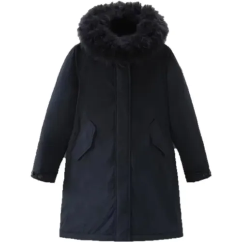 Cozy and Protective Long Parka with Cashmere Fur , female, Sizes: L, M, XL - Woolrich - Modalova