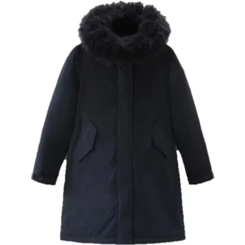 Cozy and Protective Long Parka with Cashmere Fur , female, Sizes: XL - Woolrich - Modalova