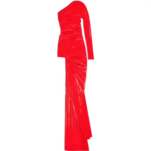 One-Shoulder Draped Dress Aw24 , female, Sizes: L - Balenciaga - Modalova