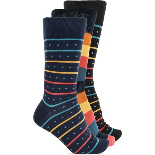 Socks, male, , Size: ONE SIZE Three-pack of cotton socks - Paul Smith - Modalova