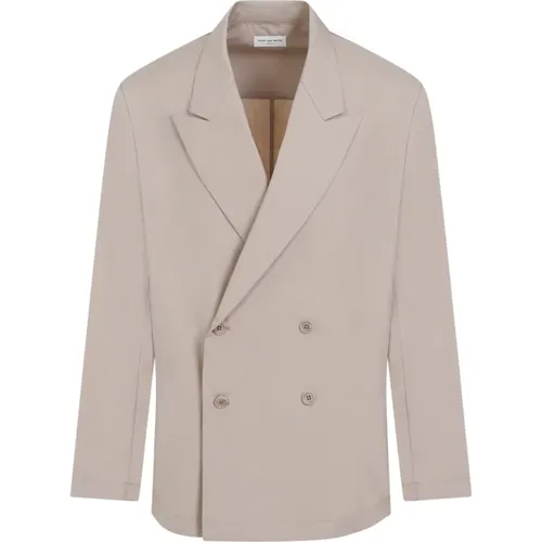 Brown Cotton Jacket Double Breast Style , male, Sizes: M, S - Dries Van Noten - Modalova