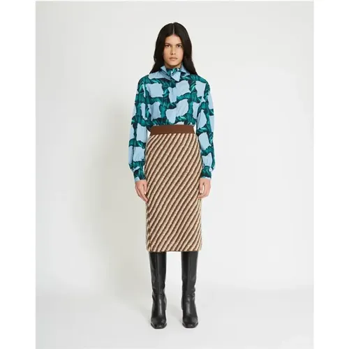 Striped Skirt , female, Sizes: S, XS - Silvian Heach - Modalova