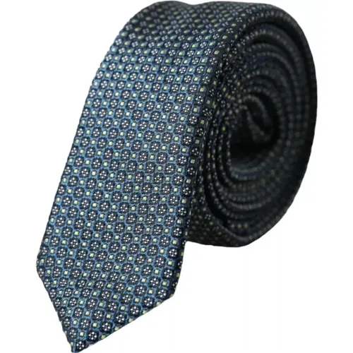 Ties, male, , Size: ONE SIZE Patterned Silk Adjustable Men's Tie - Dolce & Gabbana - Modalova