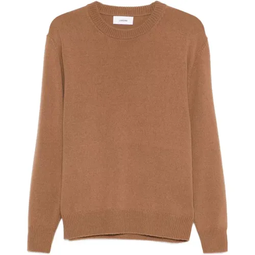 Round-neck Knitwear, male, , Size: XL Alpaca Wool Crewneck Sweater - Lardini - Modalova