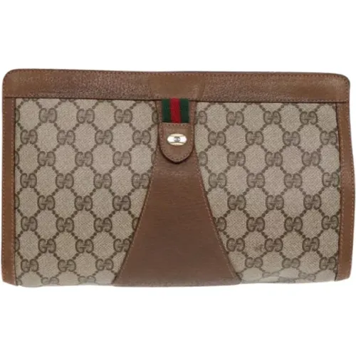 Pre-owned Clutches, female, , Size: ONE SIZE Pre-owned Canvas clutches - Gucci Vintage - Modalova