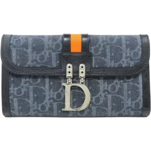 Pre-owned Wallets, female, , Size: ONE SIZE Pre-owned Denim wallets - Dior Vintage - Modalova