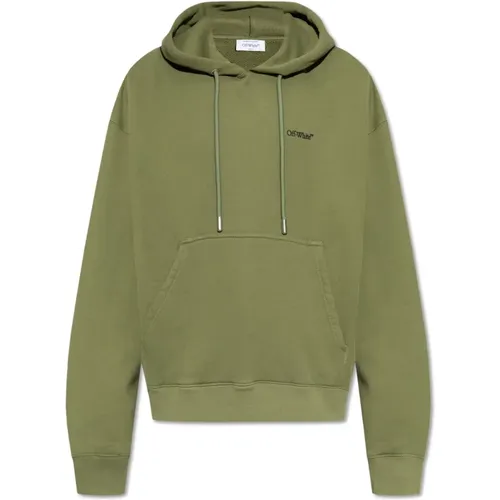 Sweatshirt mit Logo , Herren, Größe: S - Off White - Modalova