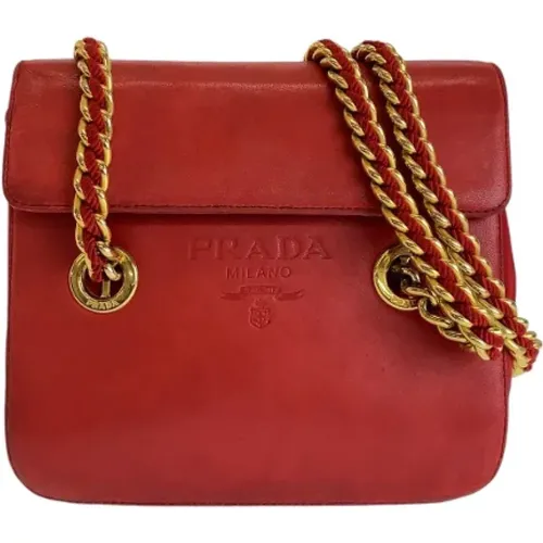 Pre-owned Shoulder Bags, female, , Size: ONE SIZE Pre-owned Leather crossbody-bags - Prada Vintage - Modalova