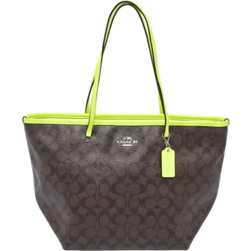 Pre-owned Tote Bags, female, , Size: ONE SIZE Pre-owned Canvas handbags - Coach Pre-owned - Modalova