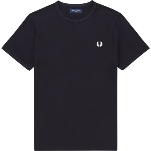 Logo Jersey Baumwolle Regular Fit T-Shirt , Herren, Größe: 2XL - Fred Perry - Modalova