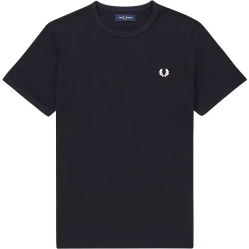 Logo Jersey Baumwolle Regular Fit T-Shirt - Fred Perry - Modalova